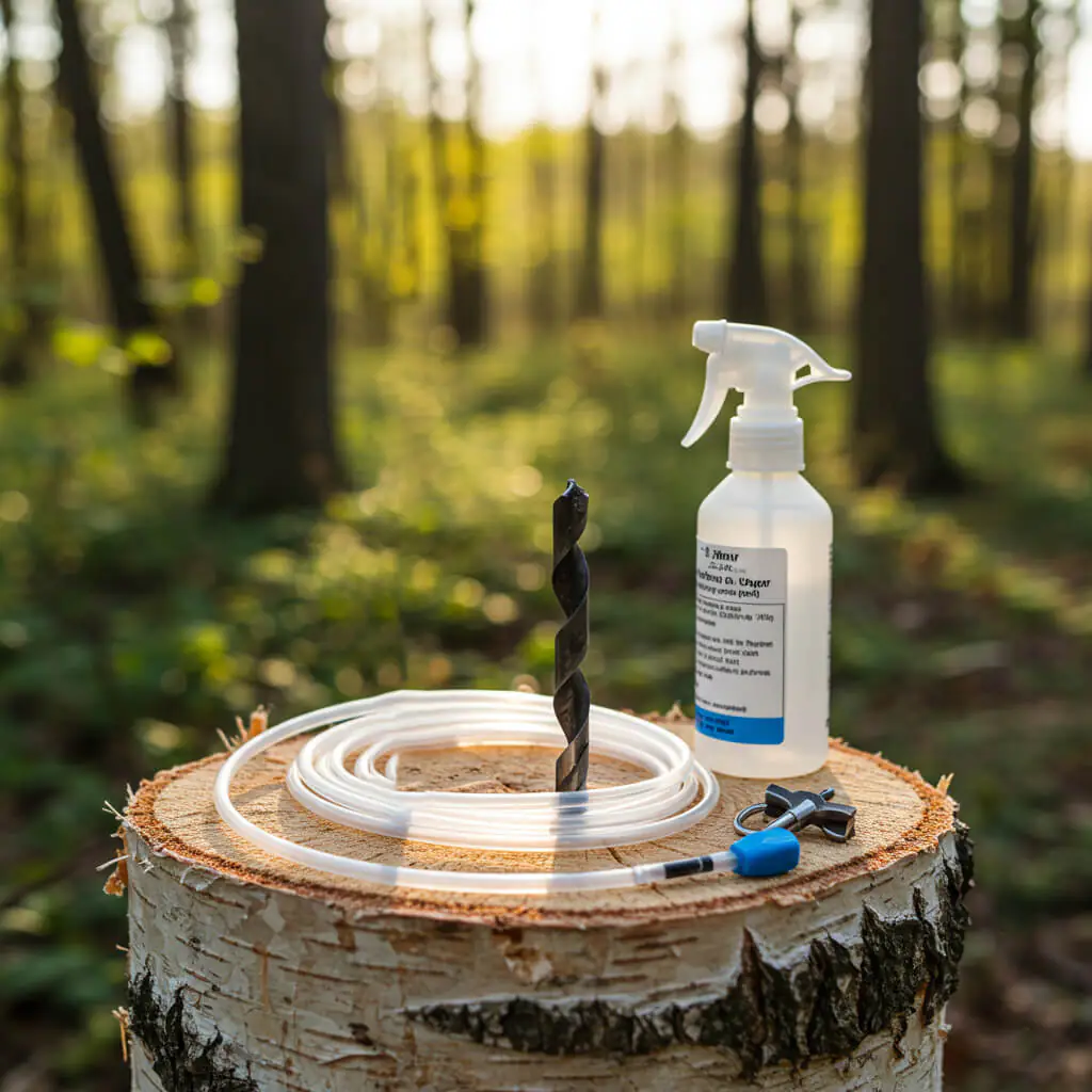 kit de récolte pour la sève de bouleau